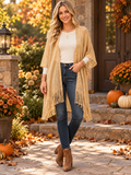 Golden Glow Fringe Kimono