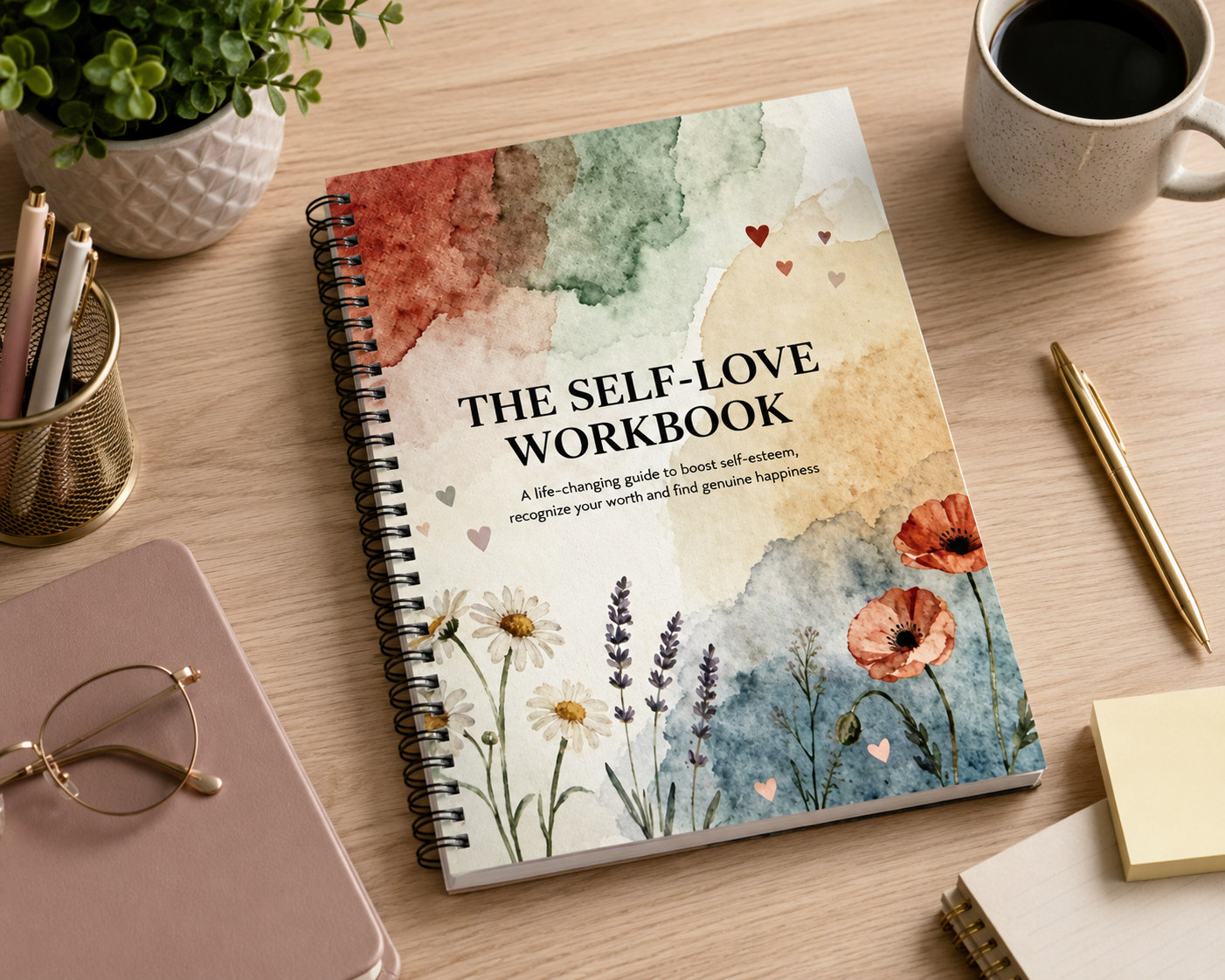 Self-Love Workbook – Watercolor Floral
