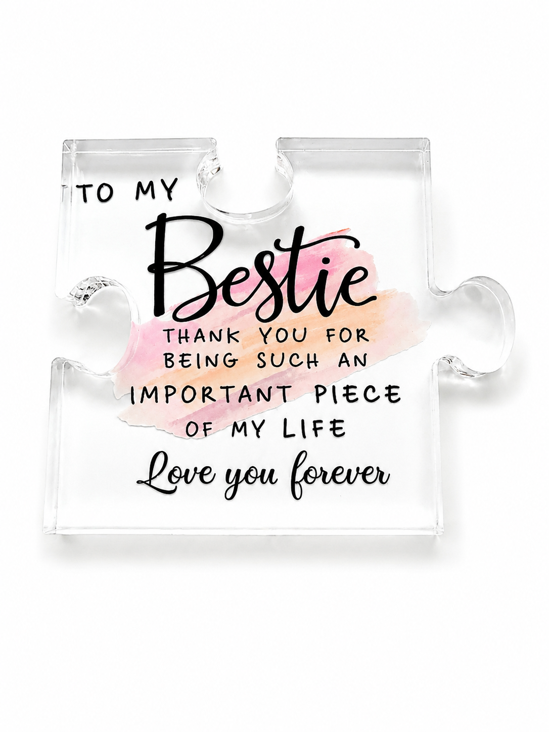Bestie Acrylic Puzzle Piece Keepsake Plaque