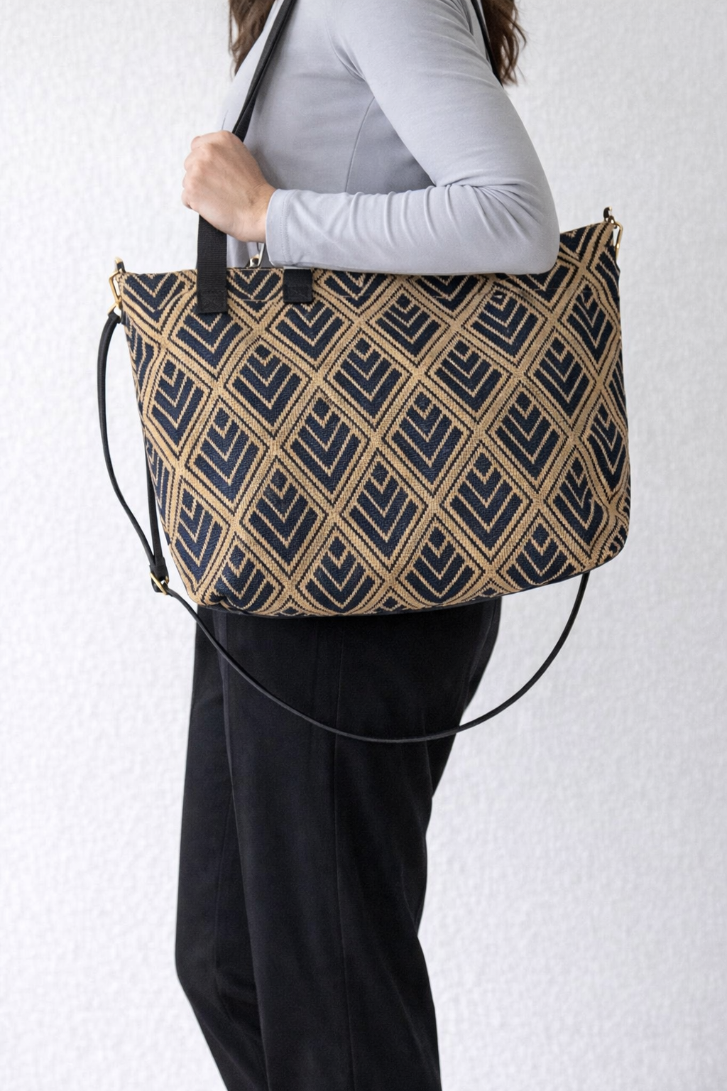 Diamond Print Tote Bag