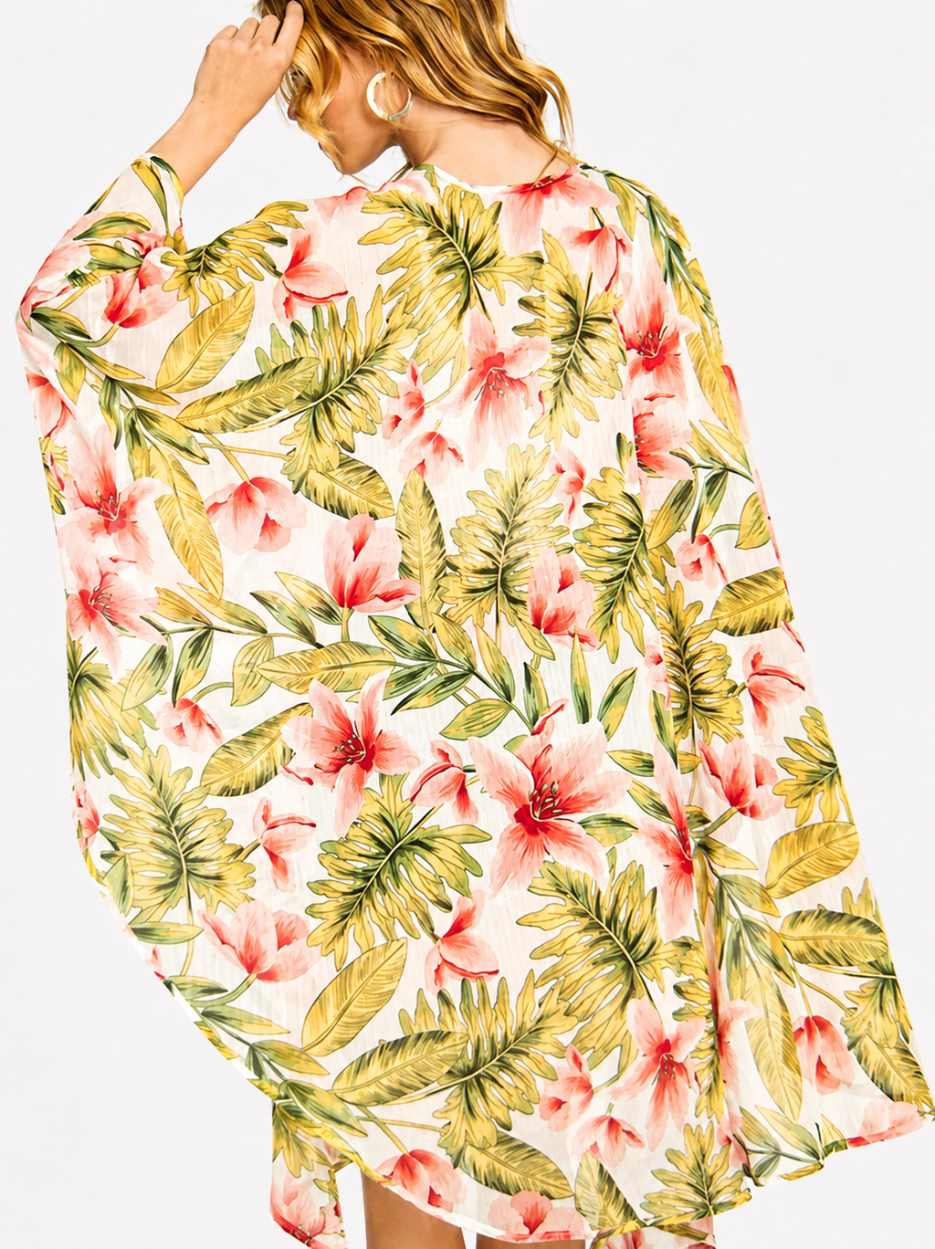 Tropical Whisper White Kimono