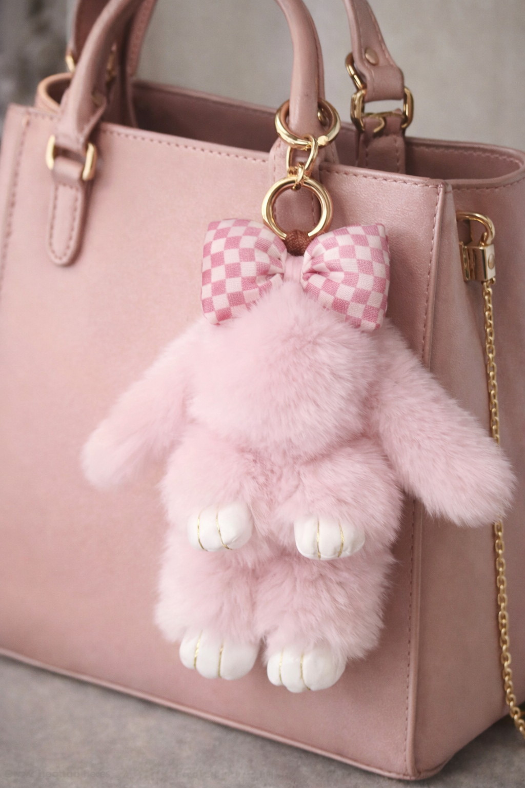 Fluffy Bunny Bag Charm Collection-Multiple Color Options