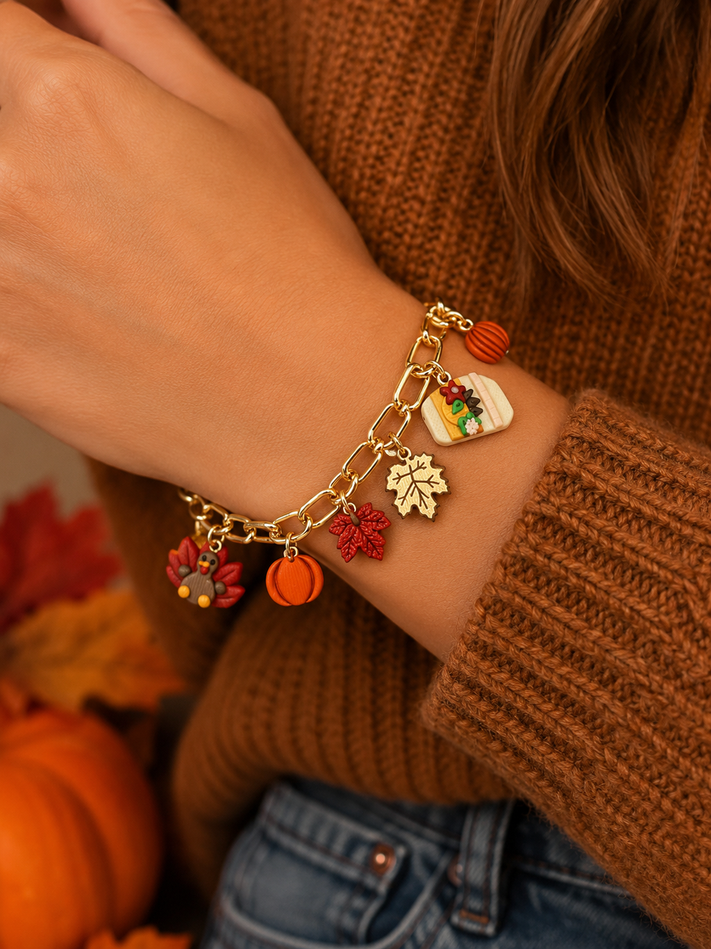 Autumn Harvest Charm Bracelet