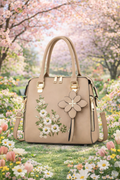 Neutral Bloom Classic Handbag