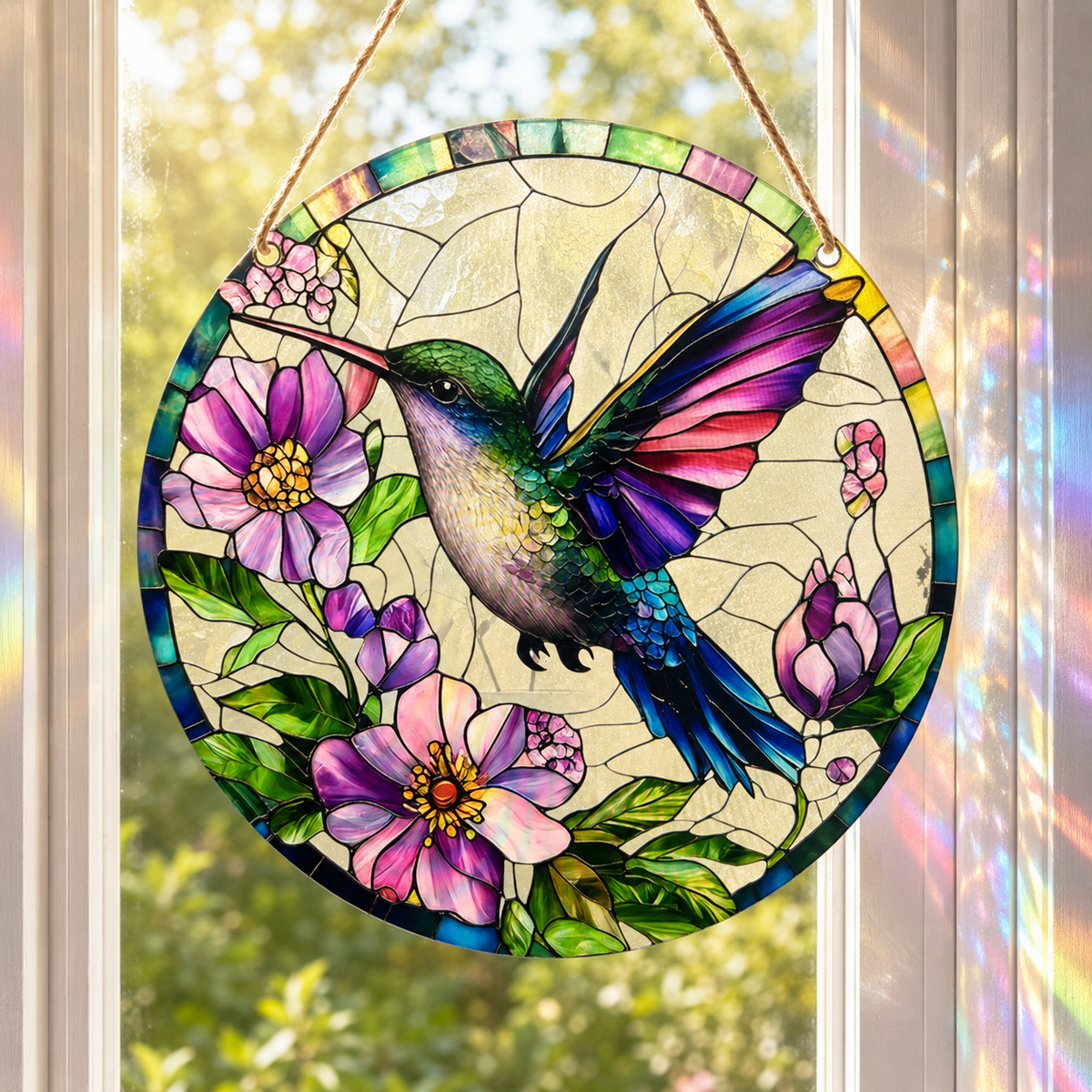 Garden Jewel Hummingbird Suncatcher