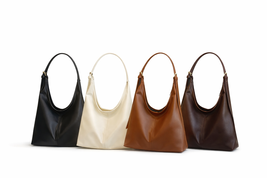 Hobo Shoulder Bag for Women – Slouchy Faux Leather Tote, Everyday Handbag (Multiple Colors)