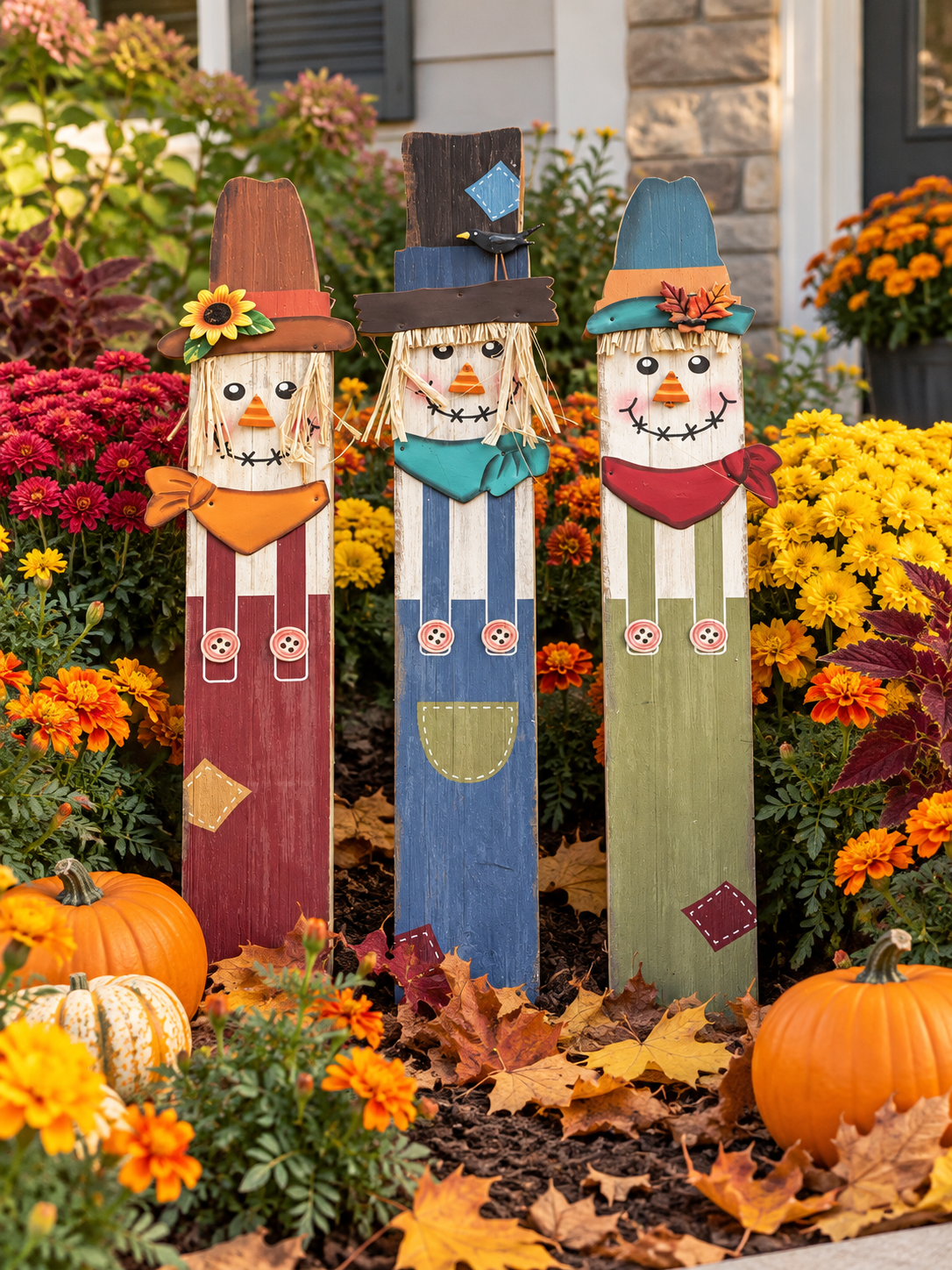 Harvest Scarecrow yard Stake