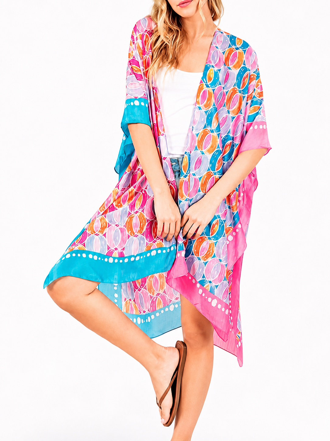 Blue Skies & Pink Dream Kimono