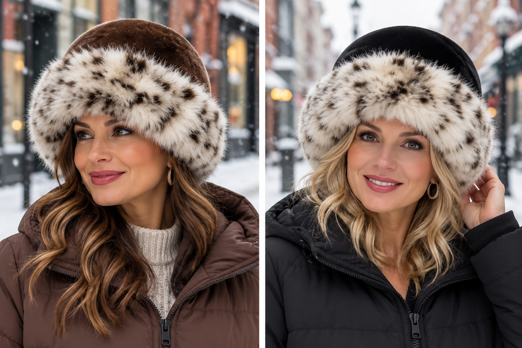 Snow Leopard Luxe Winter Hat Collection