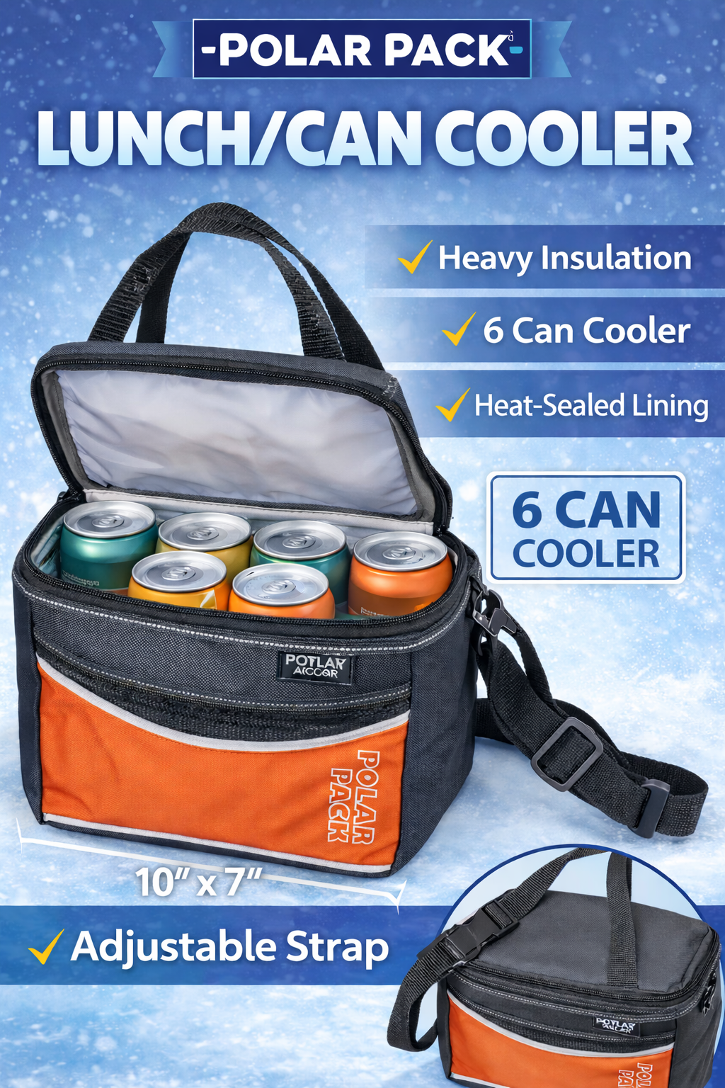 Orange Front Lunch Tote