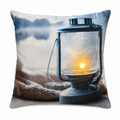 Cozy Lantern Glow Light-Up Throw Pillow – 16x16