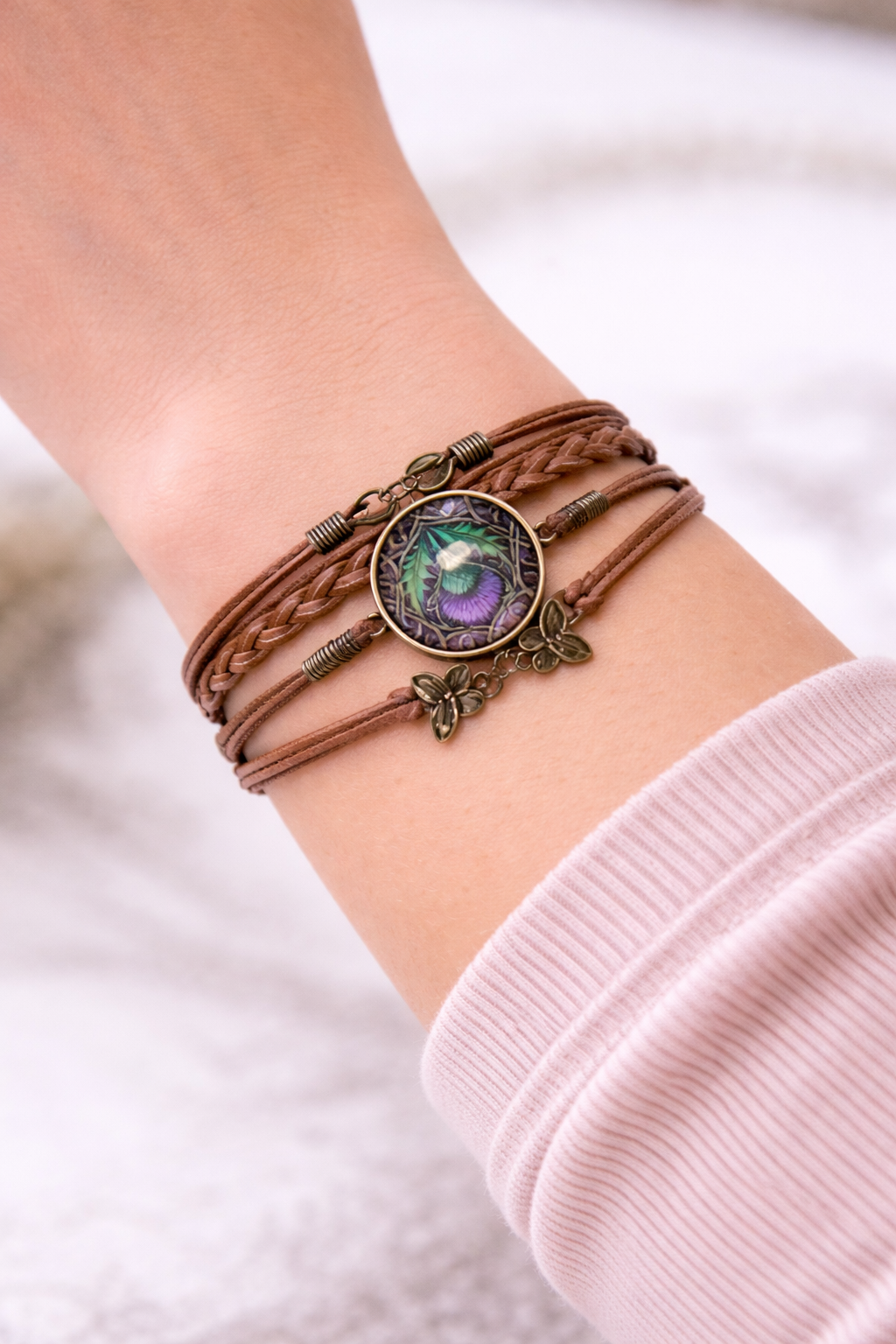 Purple Thistle Bracelet