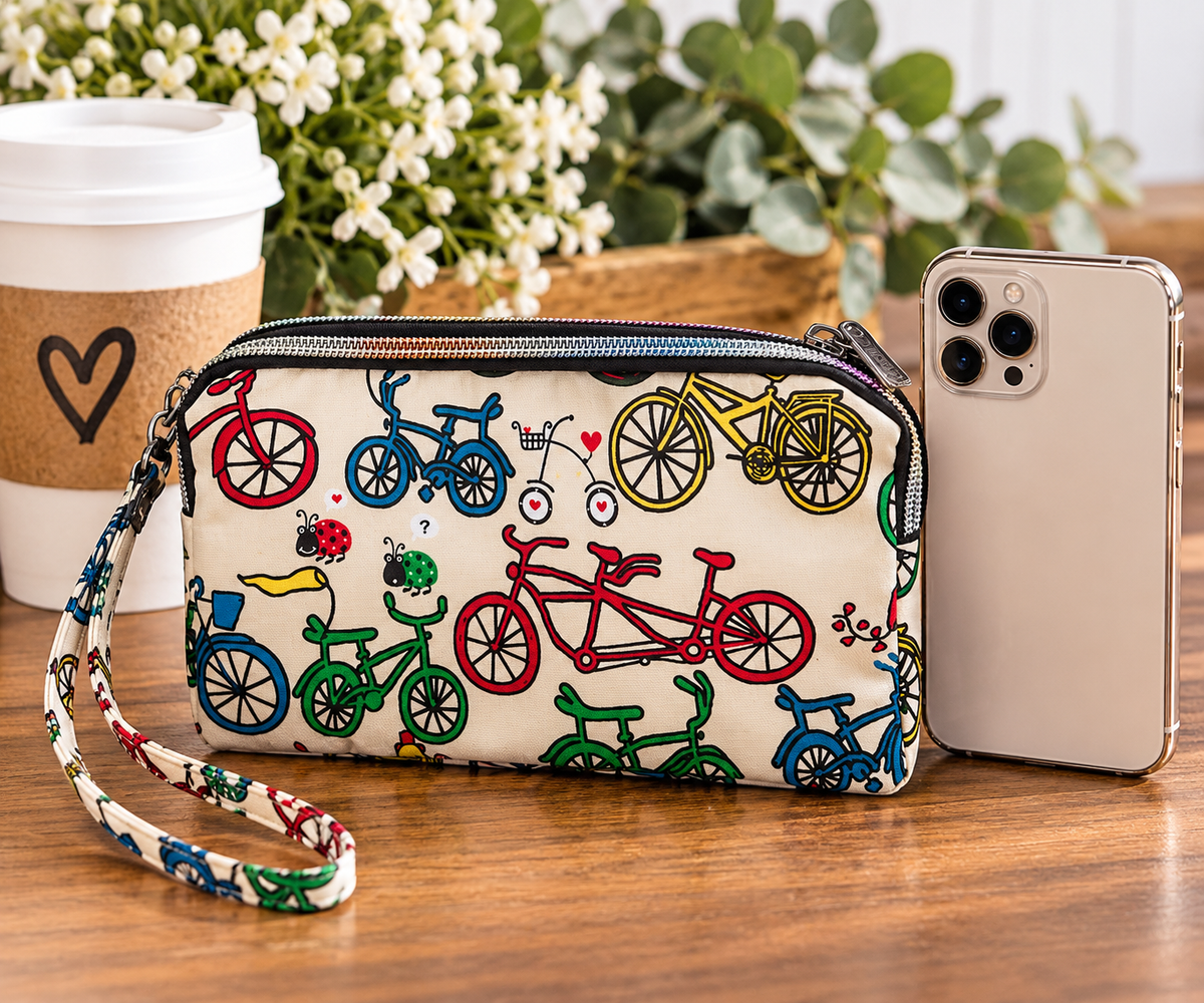 Triple Zip Wristlet Wallet-Multiple Choices Available