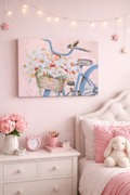 Vintage Bicycle Led Canvas Print