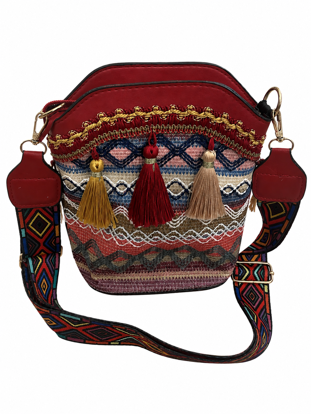 Ruby Wanderer Boho Crossbody Bag