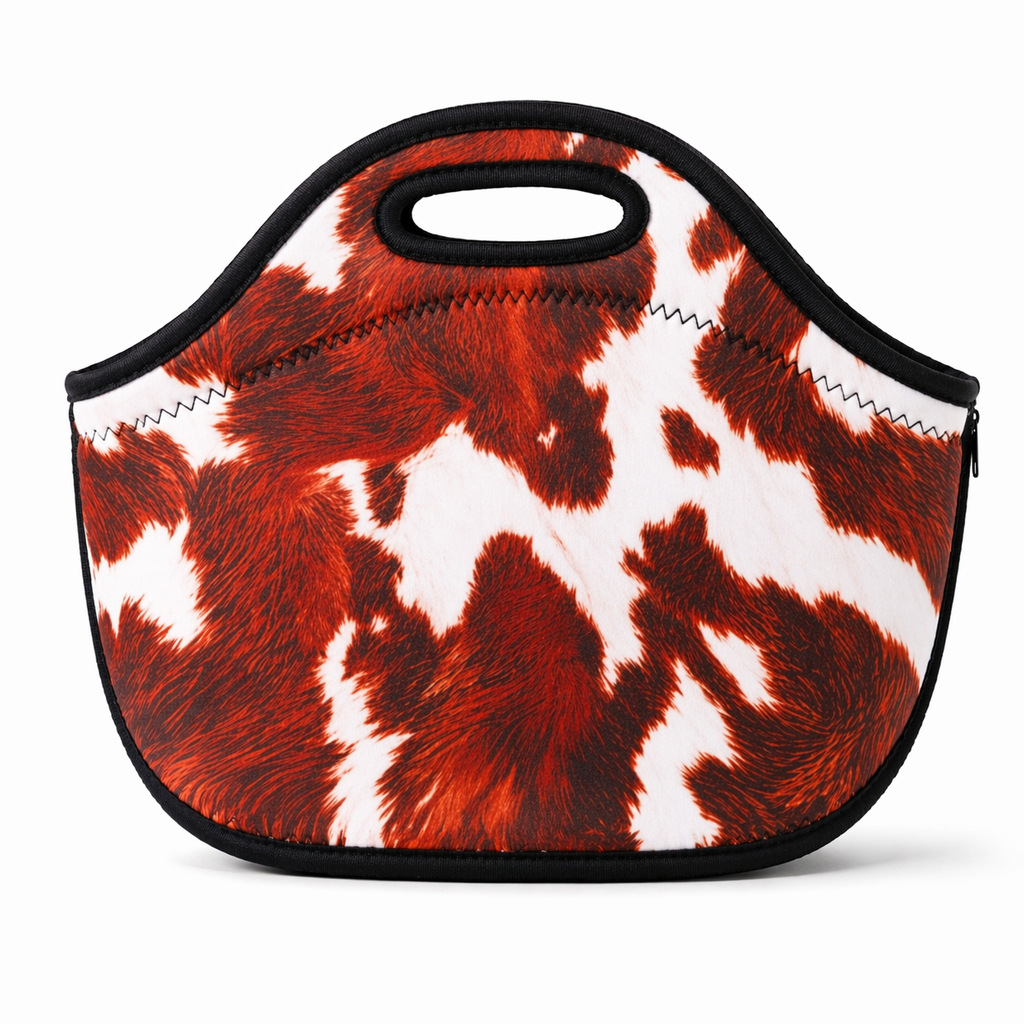Animal Print Tote Bag with Zipper – Cute Everyday Carry Neoprene Grab & Go Bag-Multiple Print choices