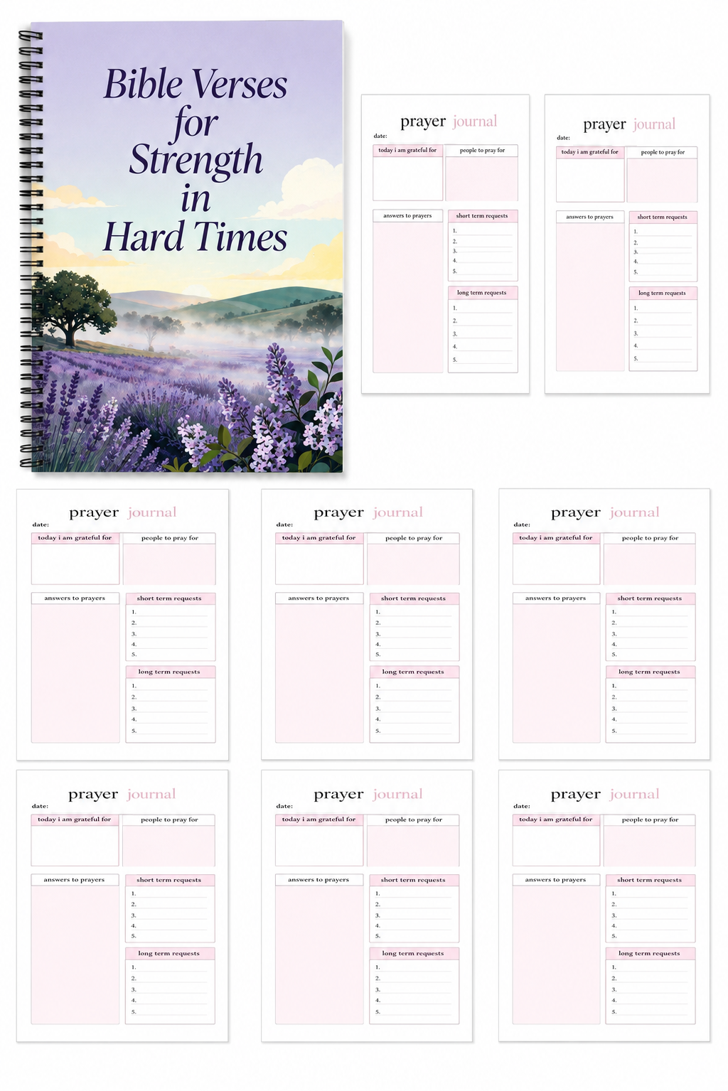 Bible Verses for Strength in Hard Times Prayer Journal