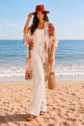 Blush Bloom Sheer Kimono