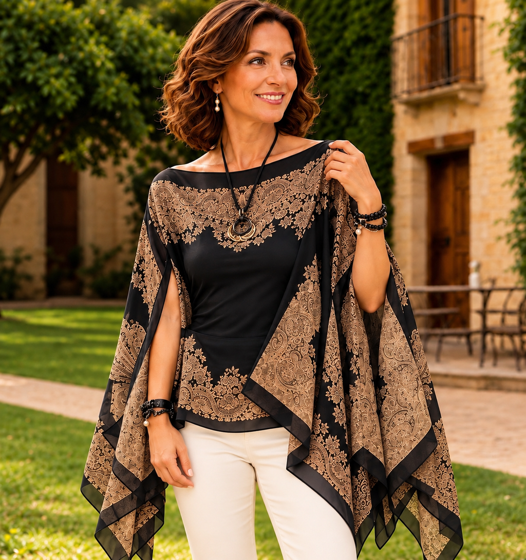 The Serena Sheer Poncho Top-Multiple Color Options