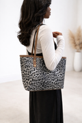 Leopard Luxe Handbag -Black
