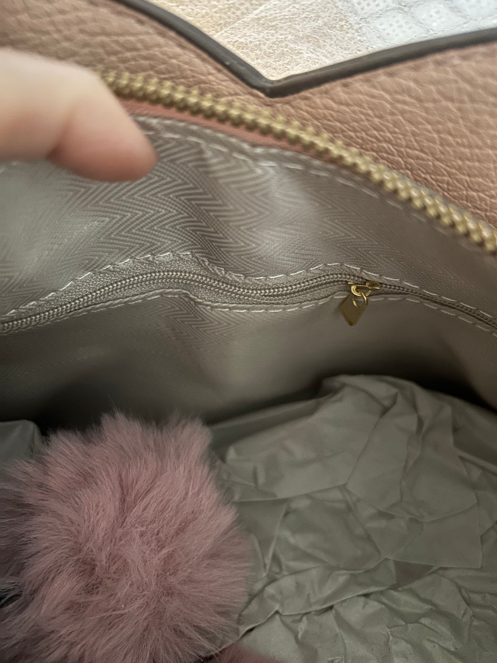 Structured Satchel Handbag for Women – Vegan Leather Crossbody Purse with Top Handles and Pom Charm