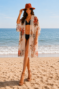 Blush Bloom Sheer Kimono