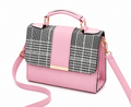 Houndstooth Crossbody Purse With Top Handle-Multiple Color Options