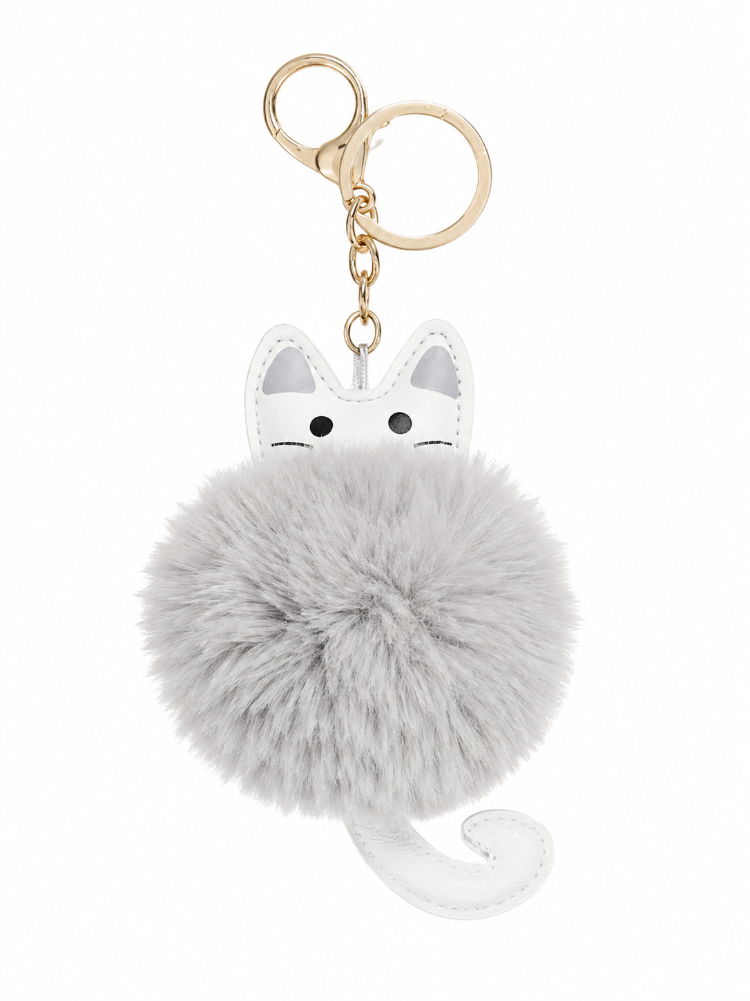 Fluffy Kitty Bag Charm and Key Chain-Multiple Color Options