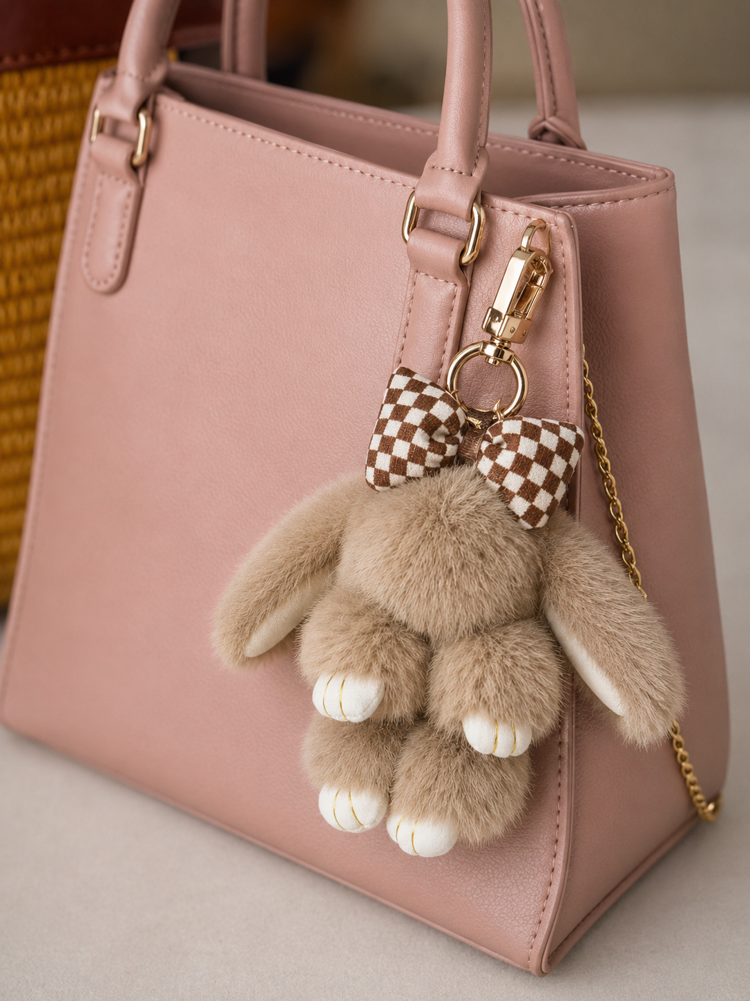 Fluffy Bunny Bag Charm Collection-Multiple Color Options