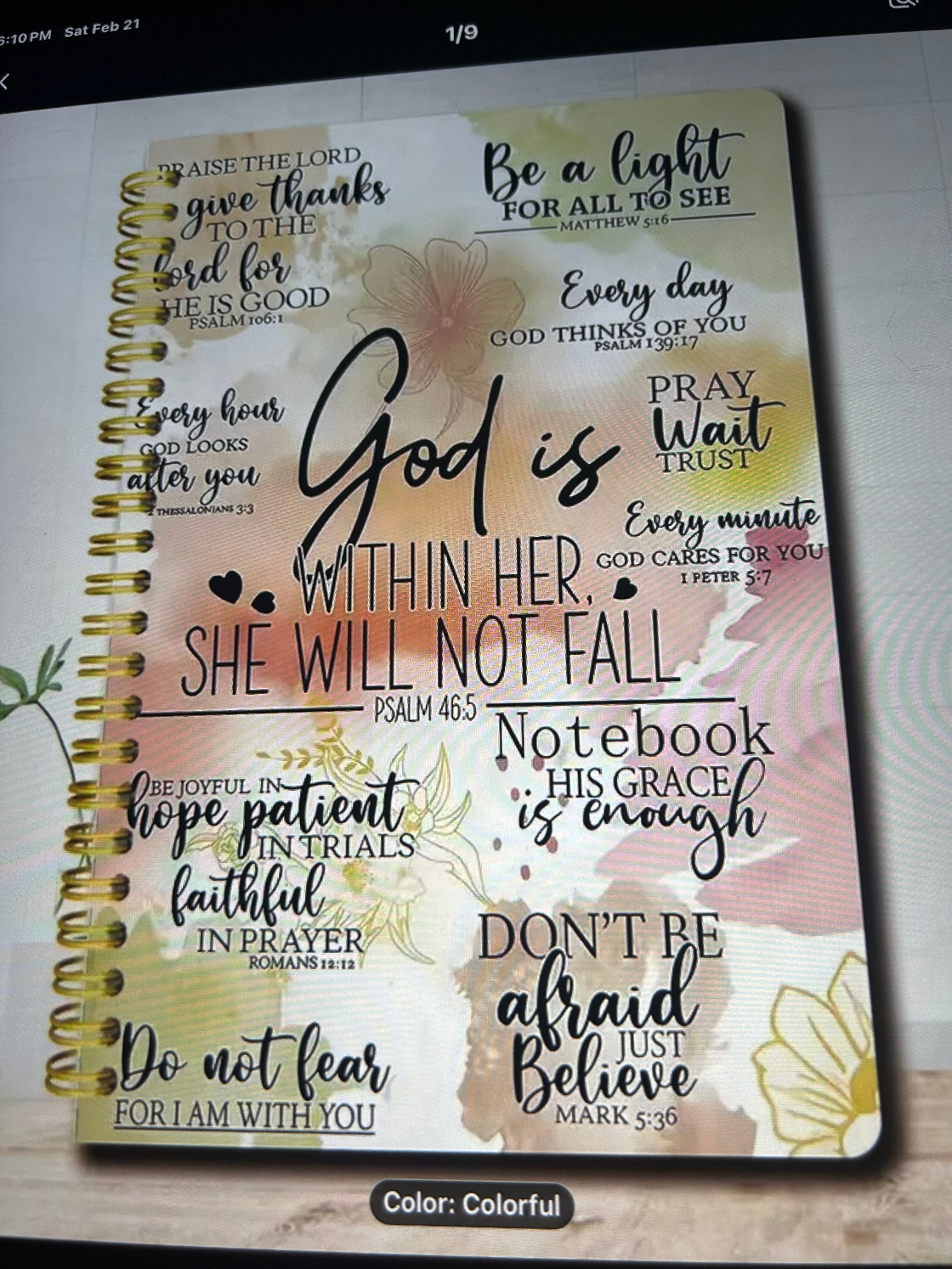 She Will Not Fall Notebook