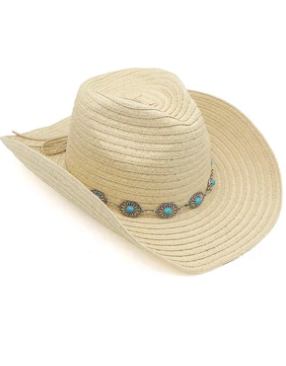 Wander West Natural Straw Cowgirl Hat