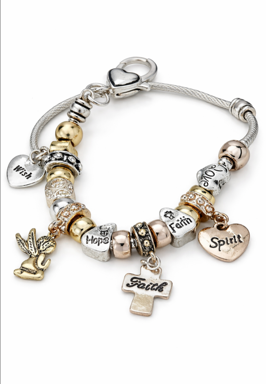 Faith Hope Charm Bracelet