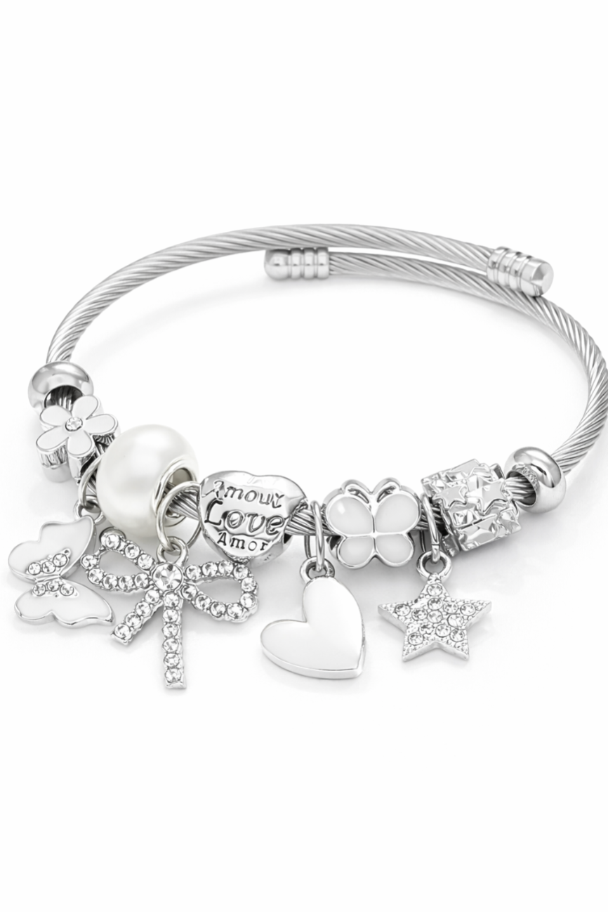 Sweetheart Sparkle Charm Bracelet