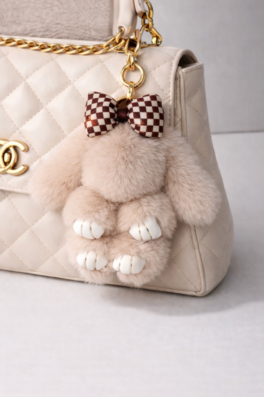 Fluffy Bunny Bag Charm Collection-Multiple Color Options