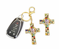 Bling Cross Keychain Collection-Multiple Color Choices