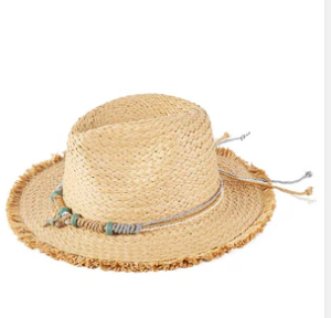 Pelican Bay Starfish Frayed Straw Sun Hat