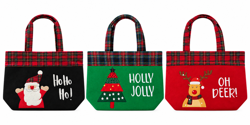 Merry & Plaid Holiday Totes
