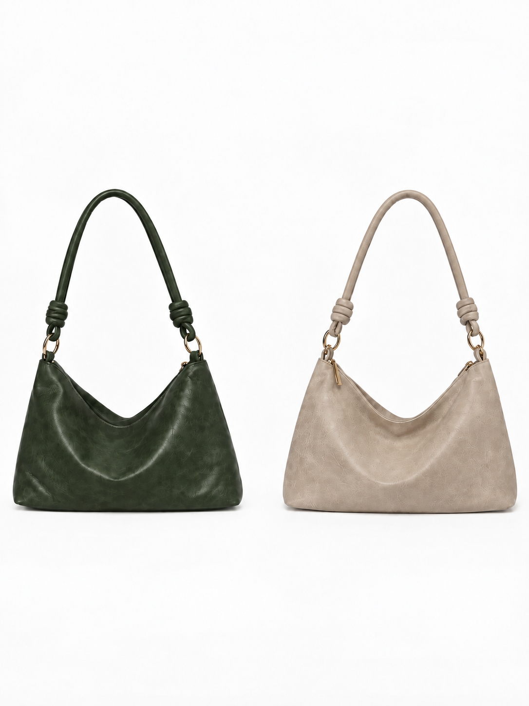 Boho Shoulder Bag with Woven Strap – Slouchy Hobo Style Handbag-Multiple colors
